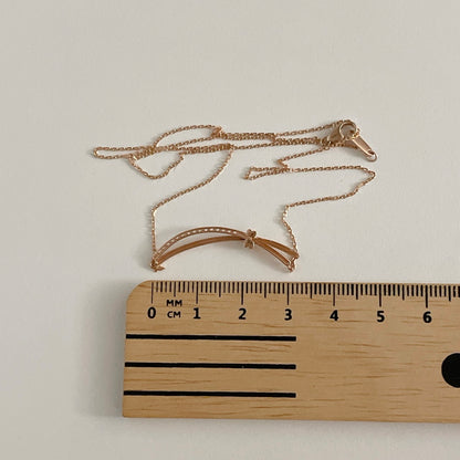 Double Curved Bar Necklace