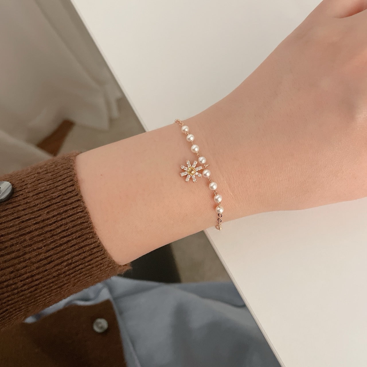 Pearl Flower Bracelet