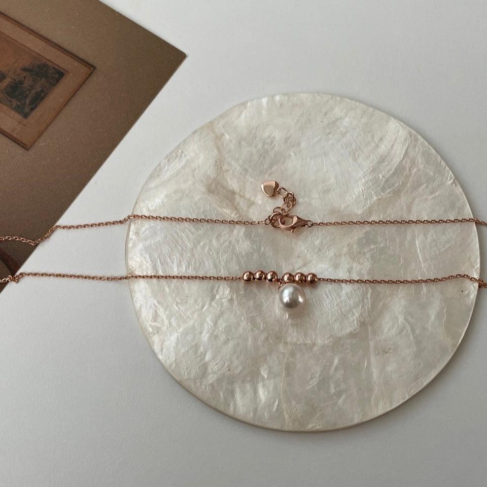 Beaded Ball Pearl Necklace