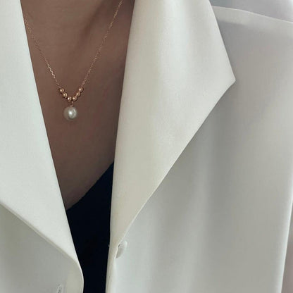 Beaded Ball Pearl Necklace
