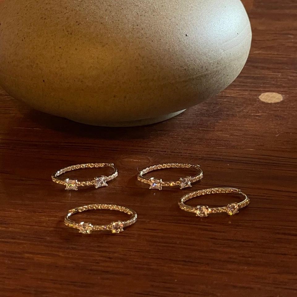 CZ Hoop Earrings