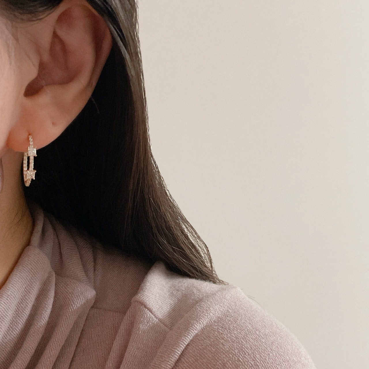 CZ Hoop Earrings