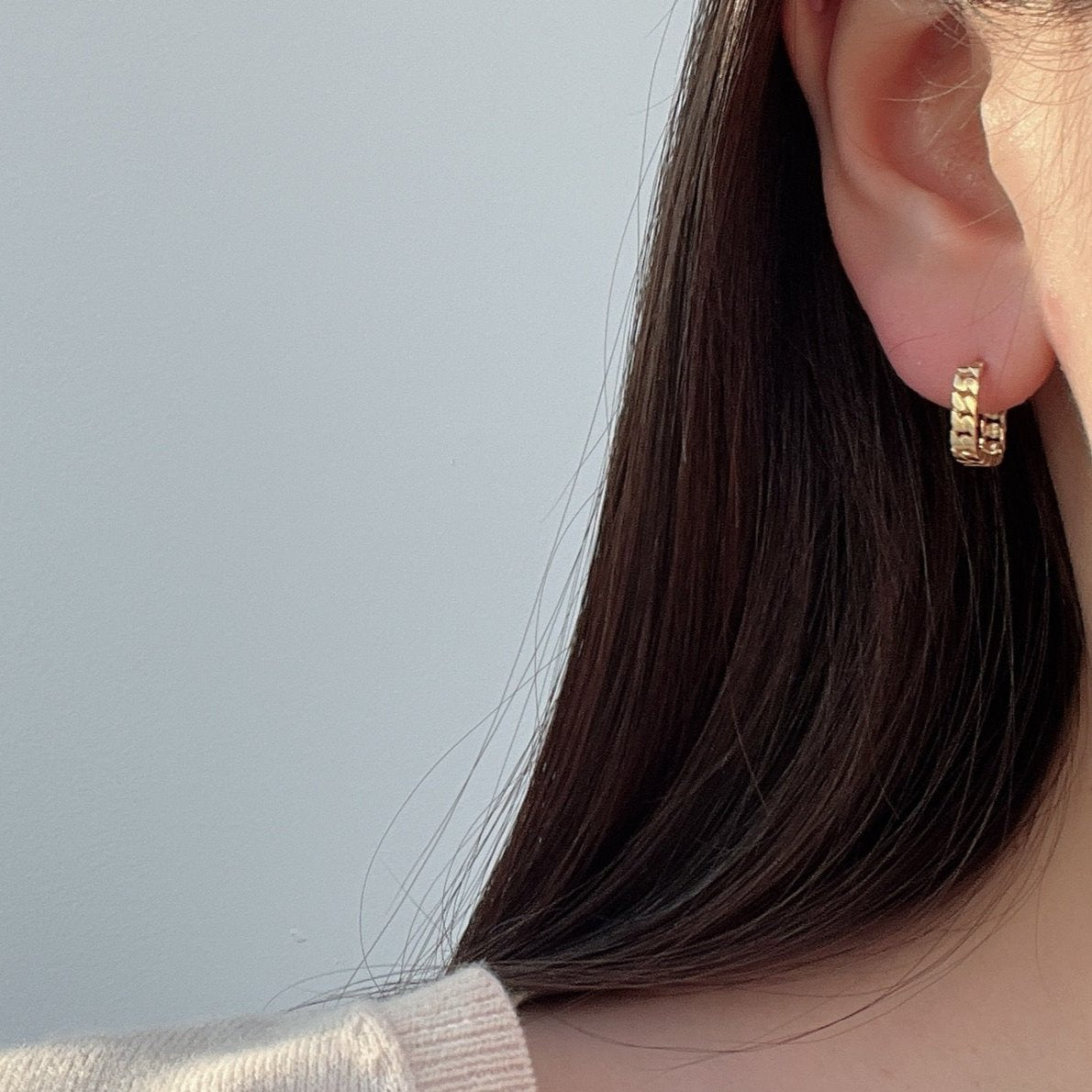 Cuban Link Chain Earrings