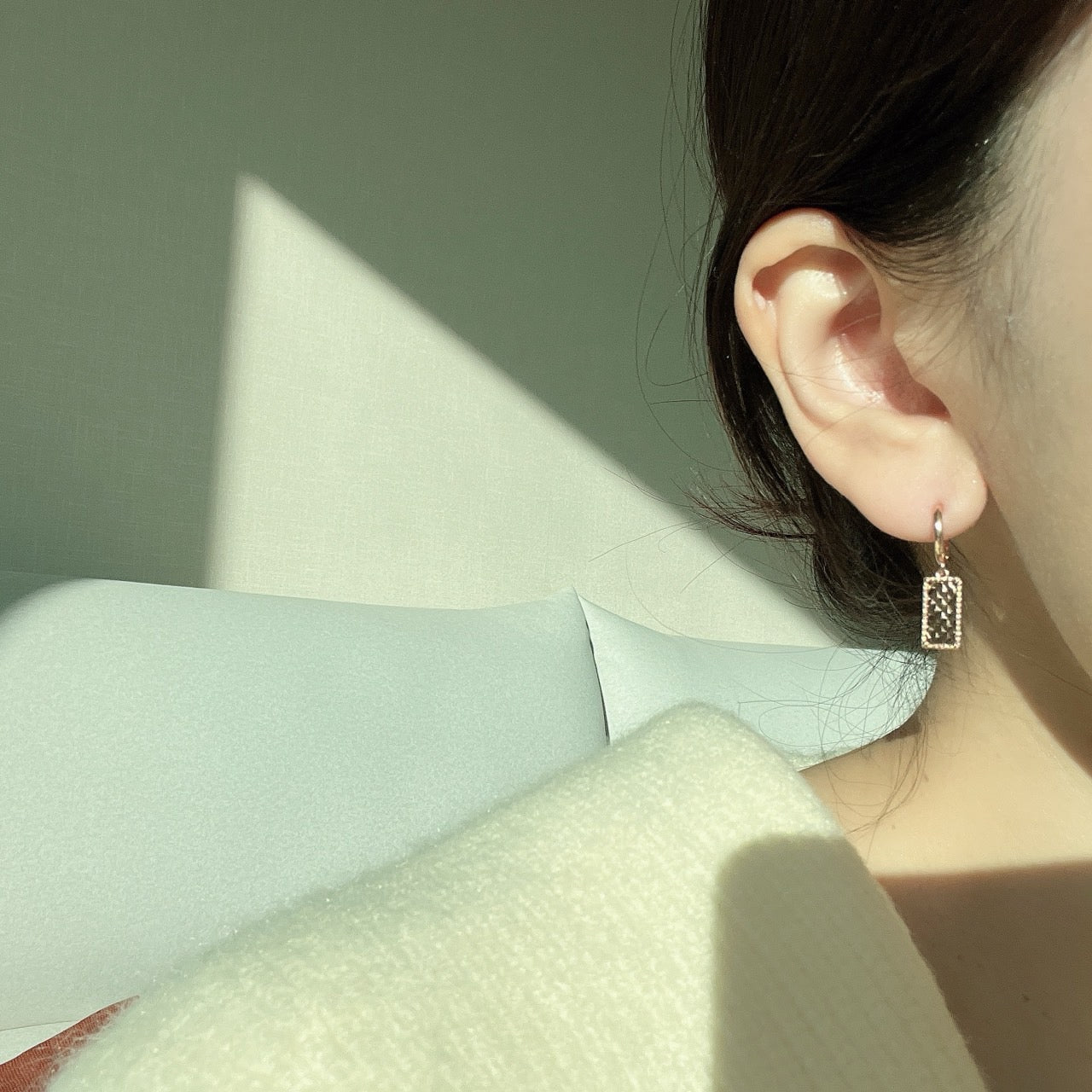 Rectangle Drop Earrings