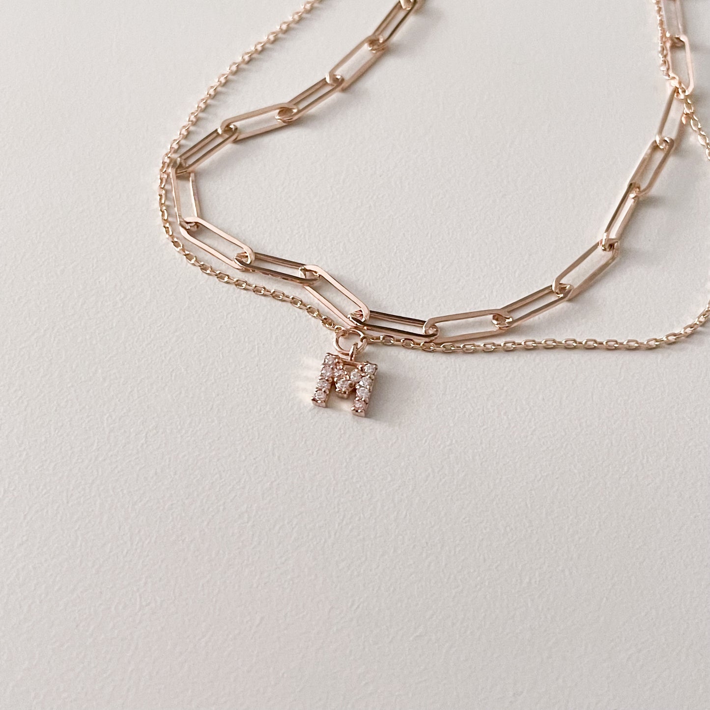 Initial Double Chain Bracelet
