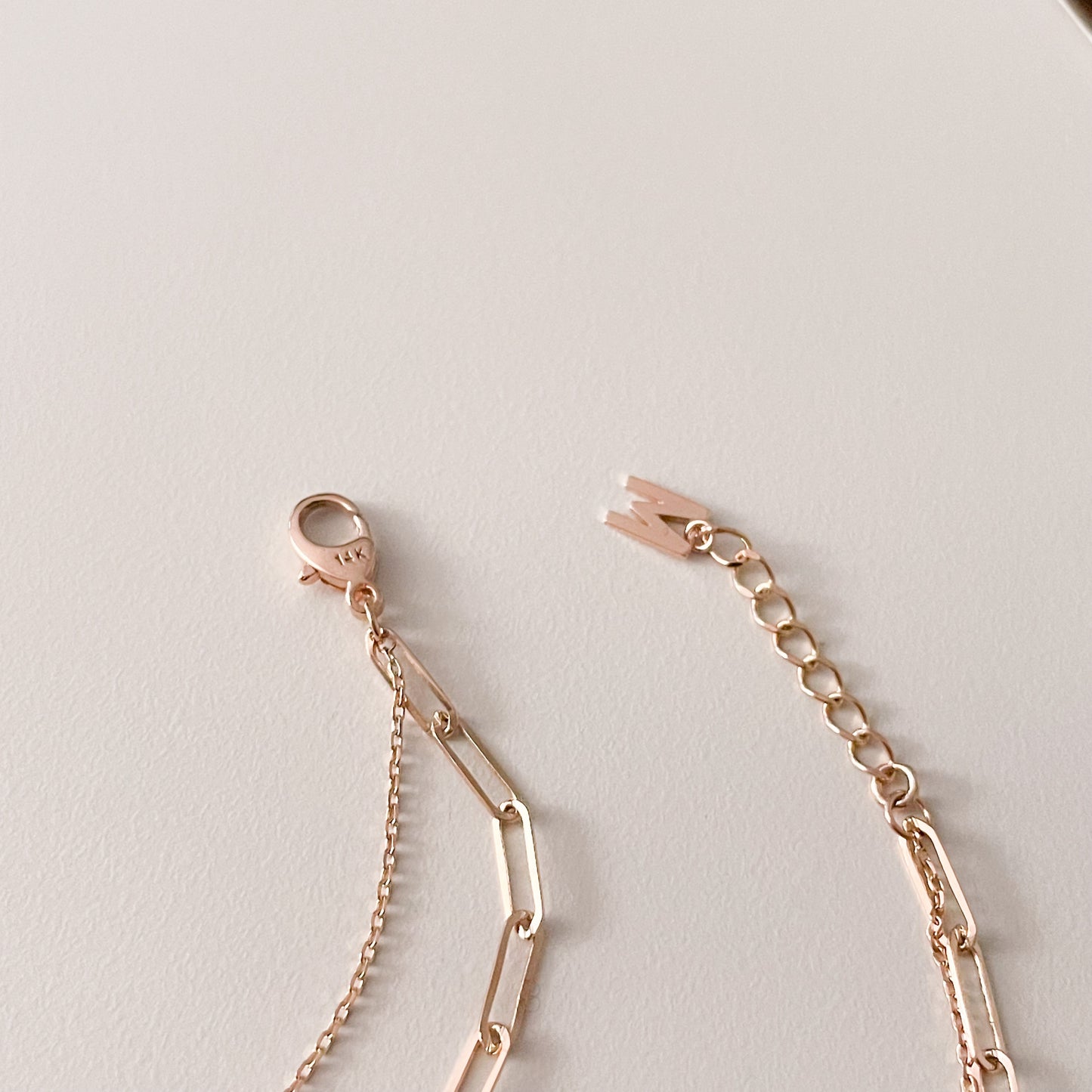 Initial Double Chain Bracelet