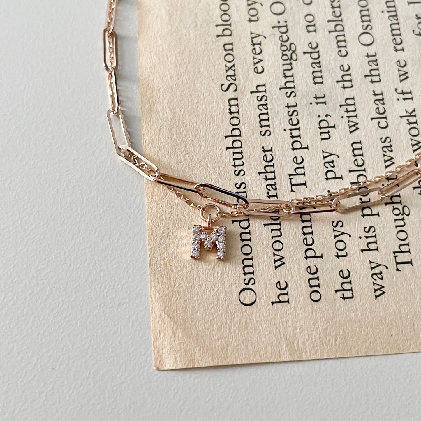 Initial Double Chain Bracelet