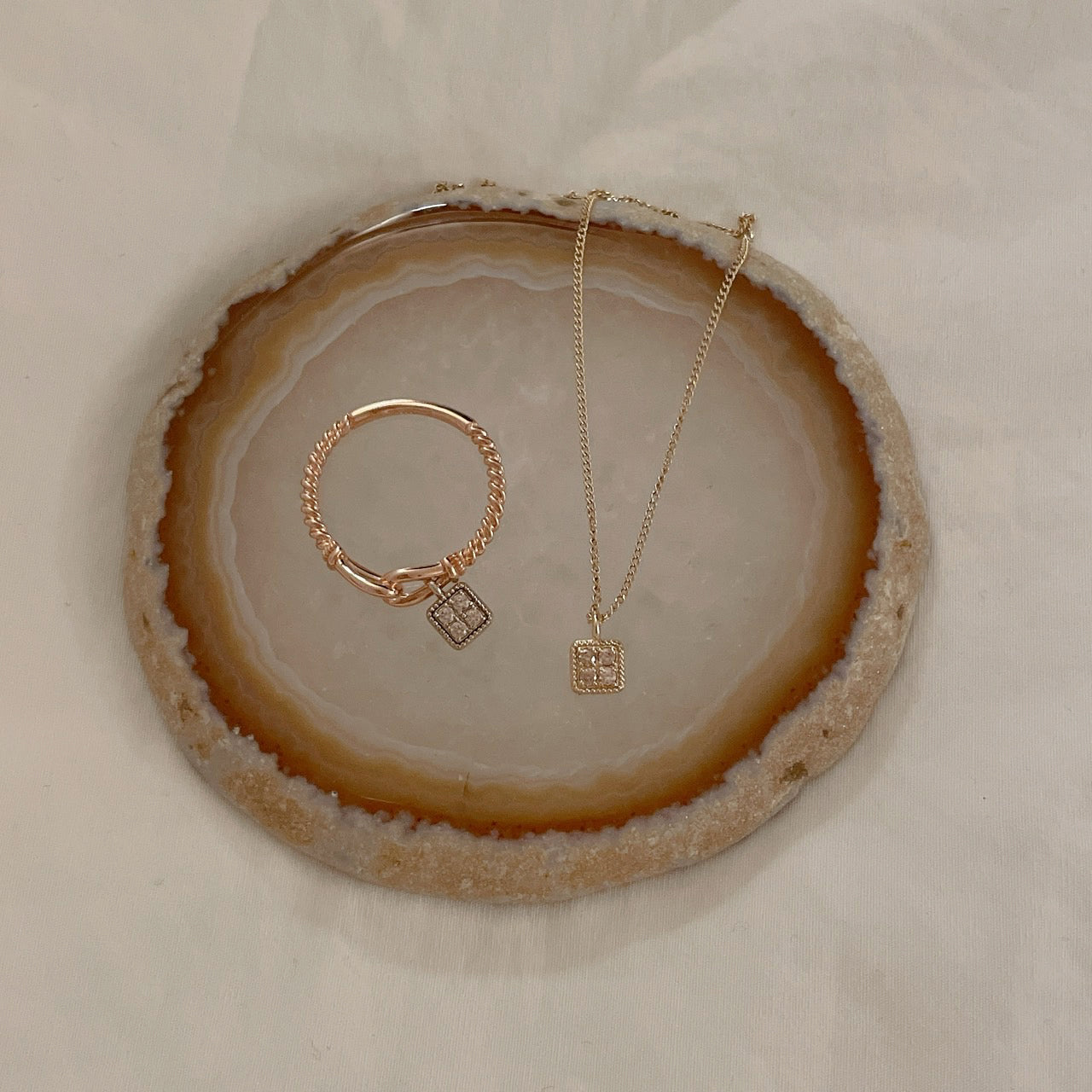 Square Charm Necklace