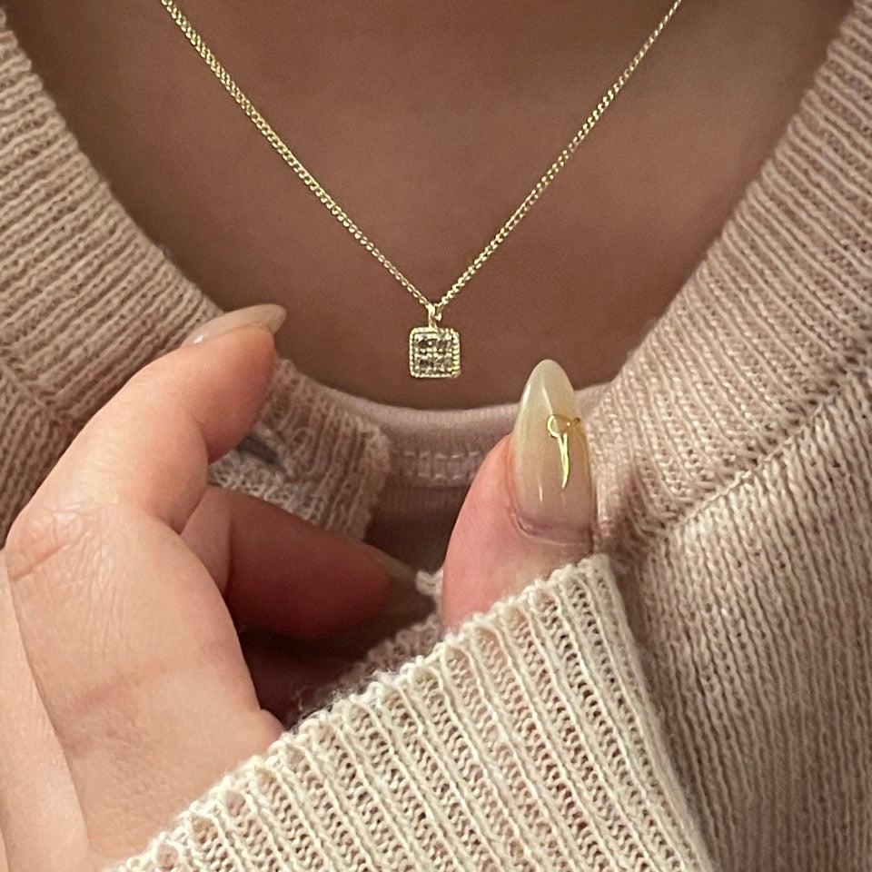 Square Charm Necklace