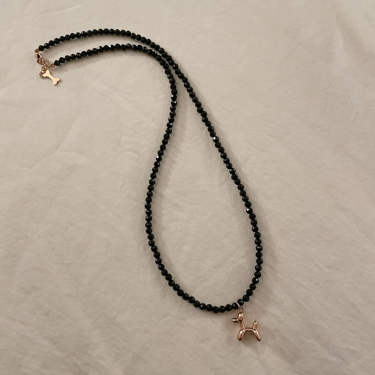 Spinel Balloon Dog Necklace