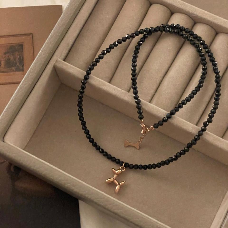Spinel Balloon Dog Necklace