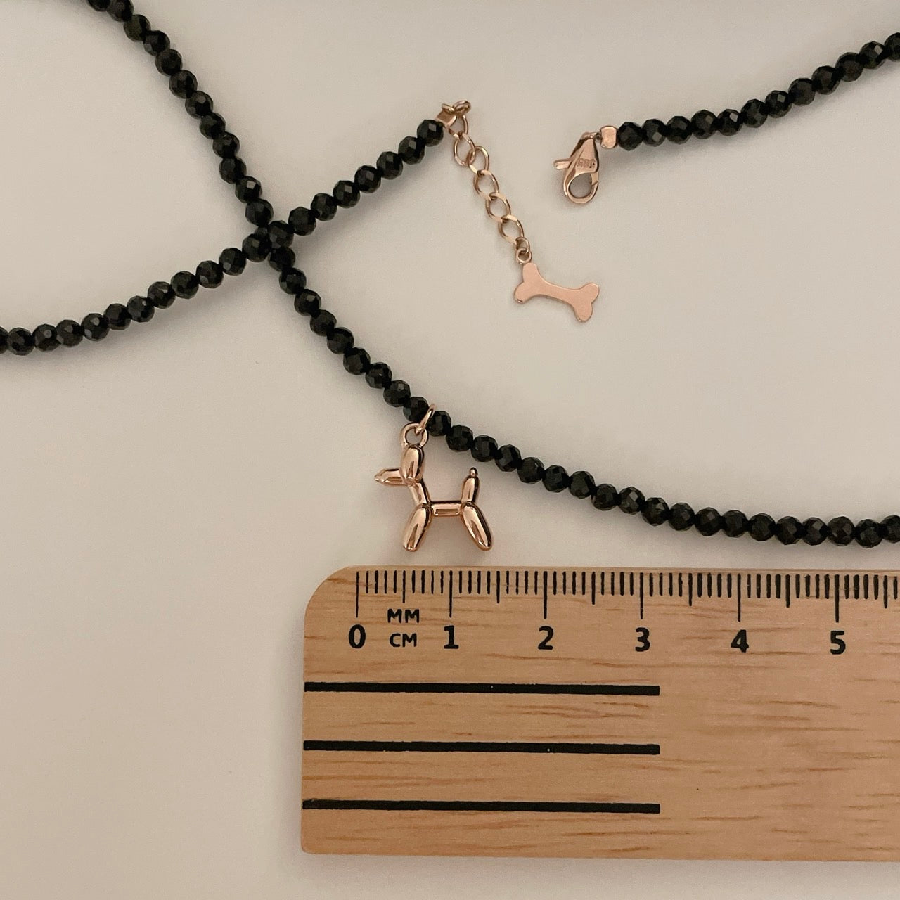 Spinel Balloon Dog Necklace