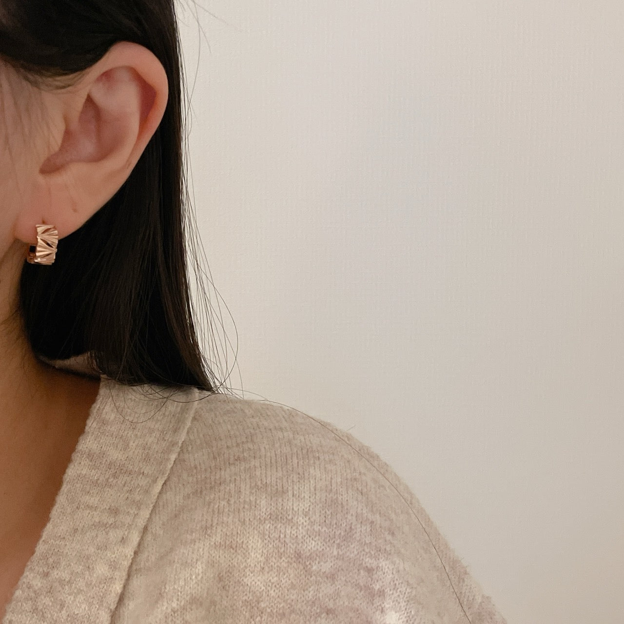 Textured  Hoop Earrings