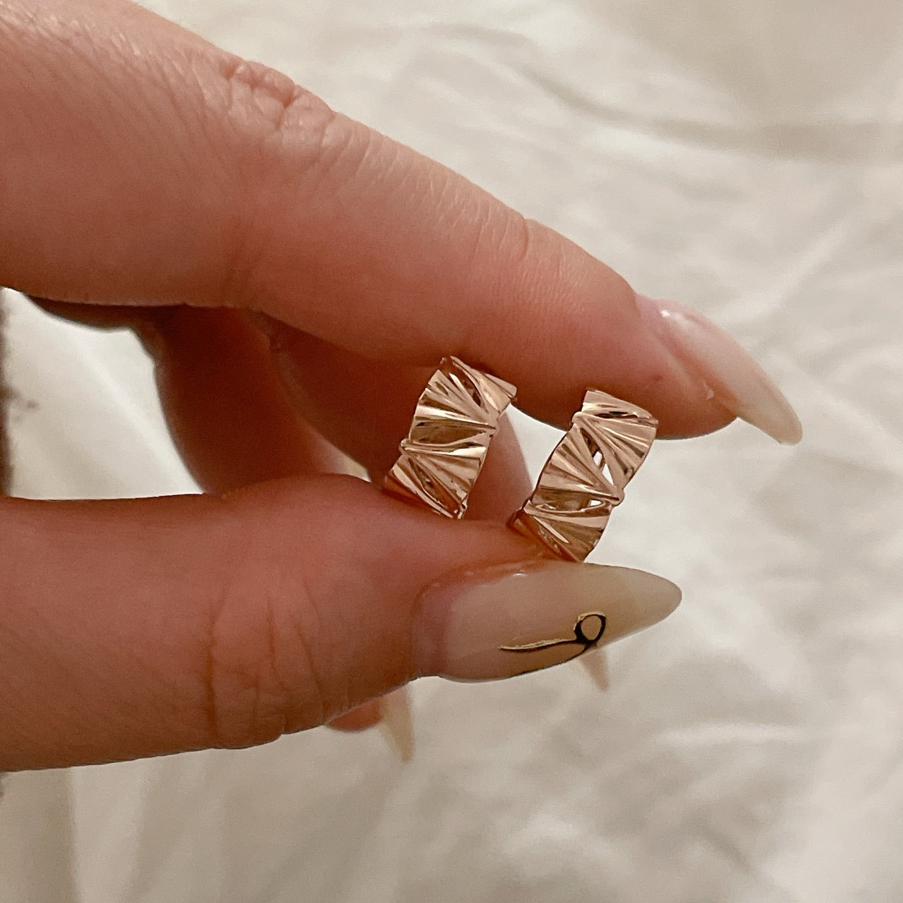 Textured  Hoop Earrings