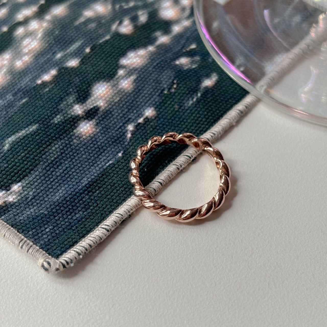 Gold Twist Ring Top-down view photo