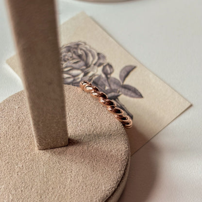 Gold Twist Ring Overhead shot
