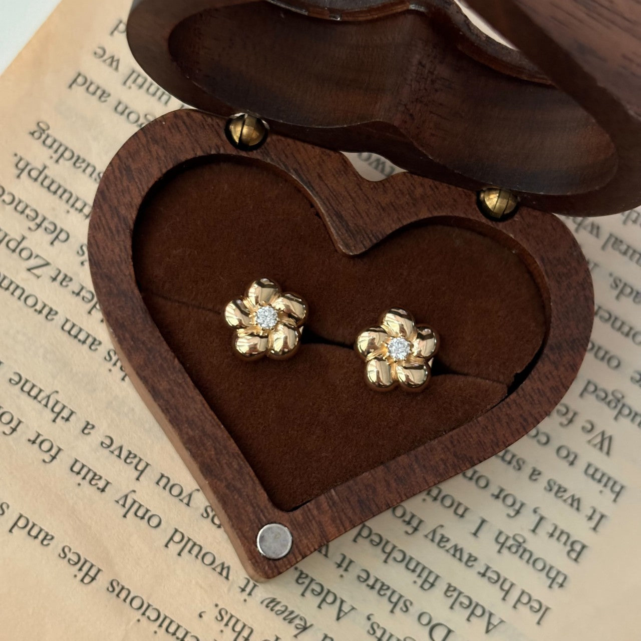 Flower Huggie Earrings