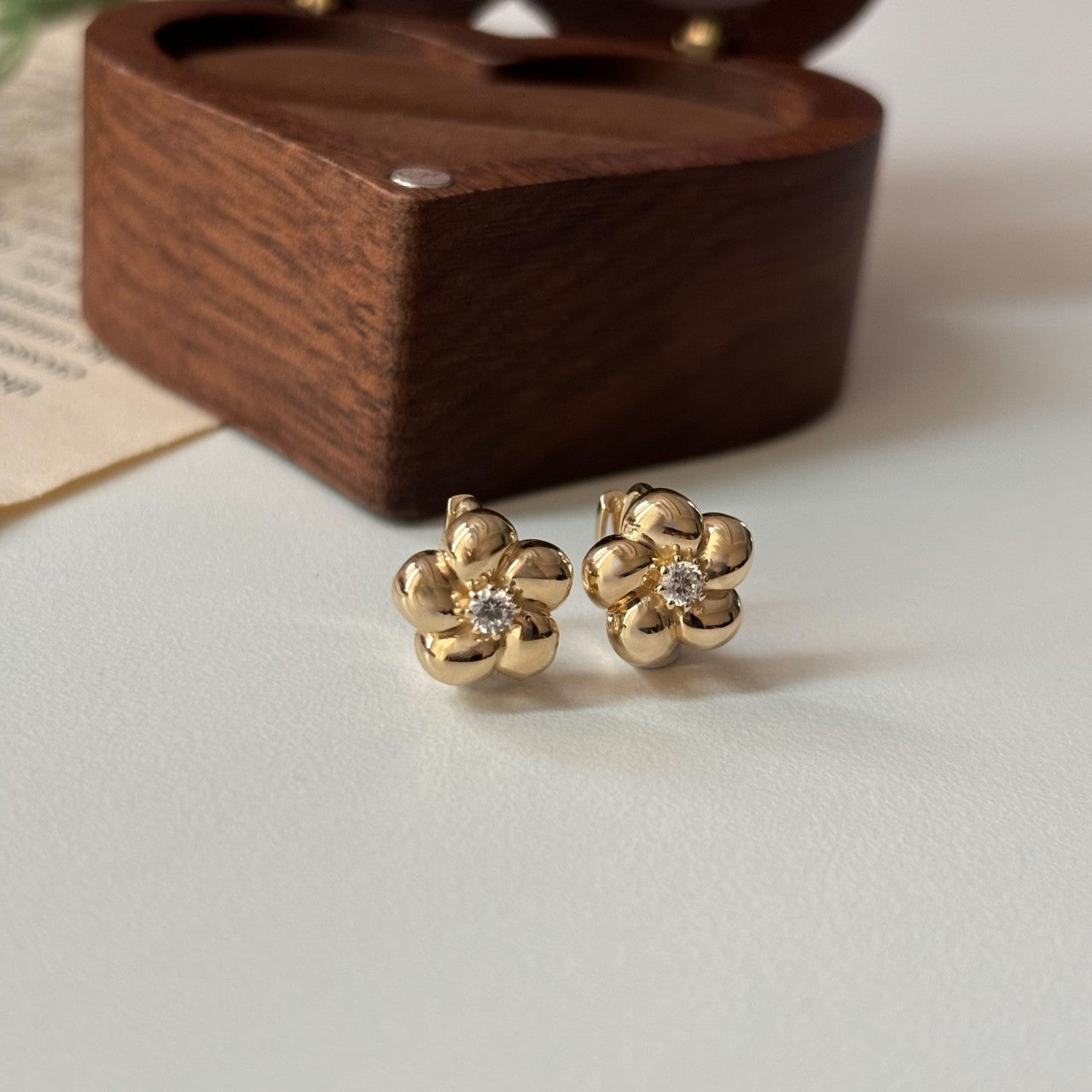 Flower Huggie Earrings