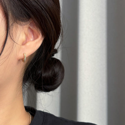 Plain Pyramid Hoop Earrings