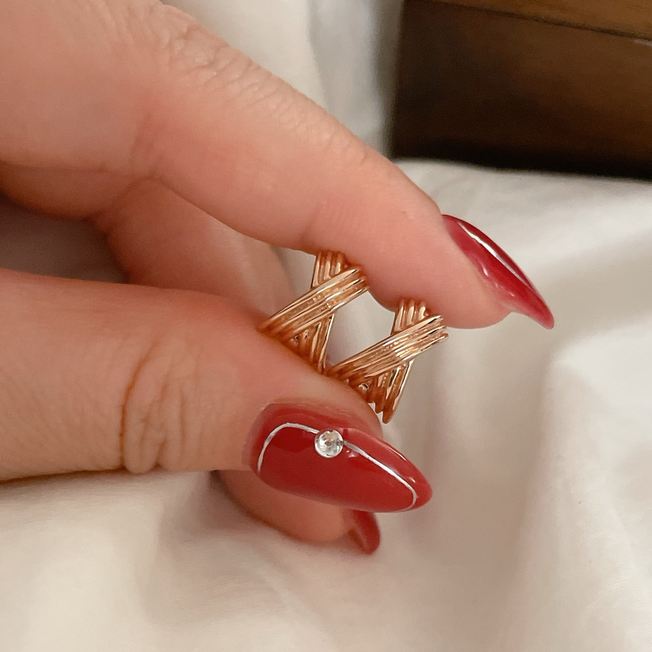 X Hoop Earrings
