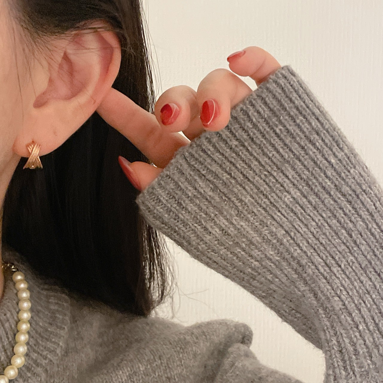 X Hoop Earrings