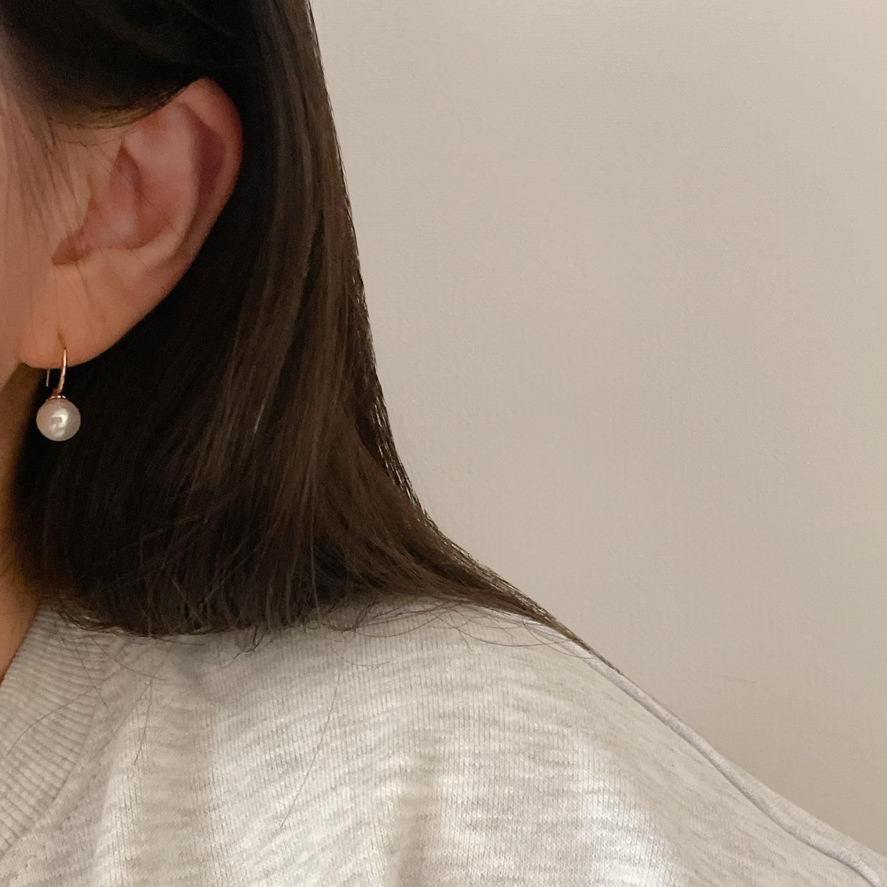 Pearl Fish Hook Earrings