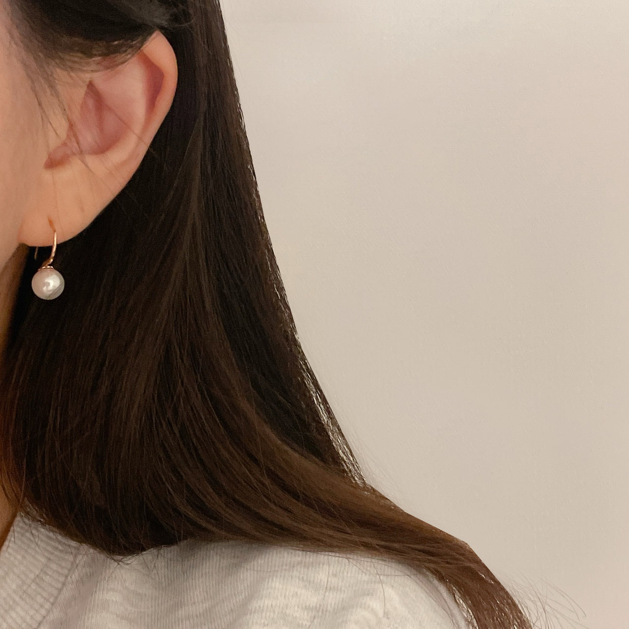 Pearl Fish Hook Earrings