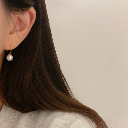 Pearl Fish Hook Earrings