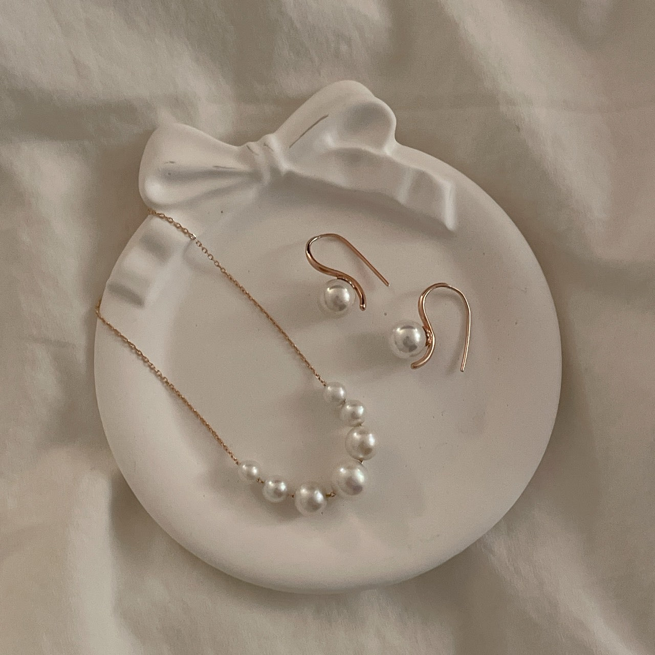 Pearl Fish Hook Earrings