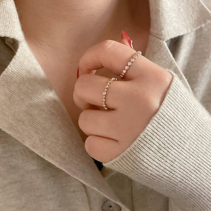 Beaded CZ Ring
