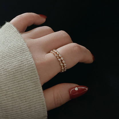 Beaded CZ Ring