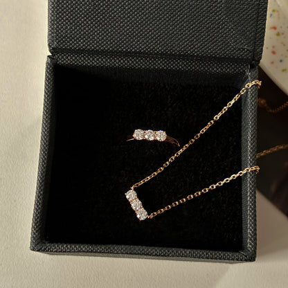 Three Stone Necklace
