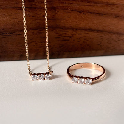Three Stone Necklace