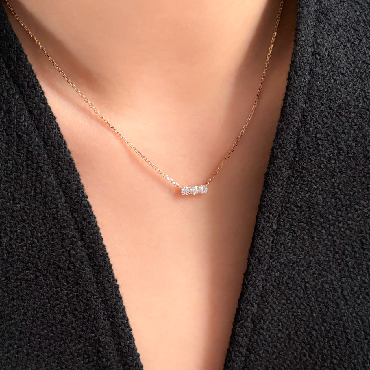 Three Stone Necklace