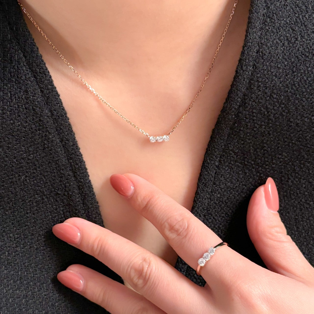 Three Stone Necklace