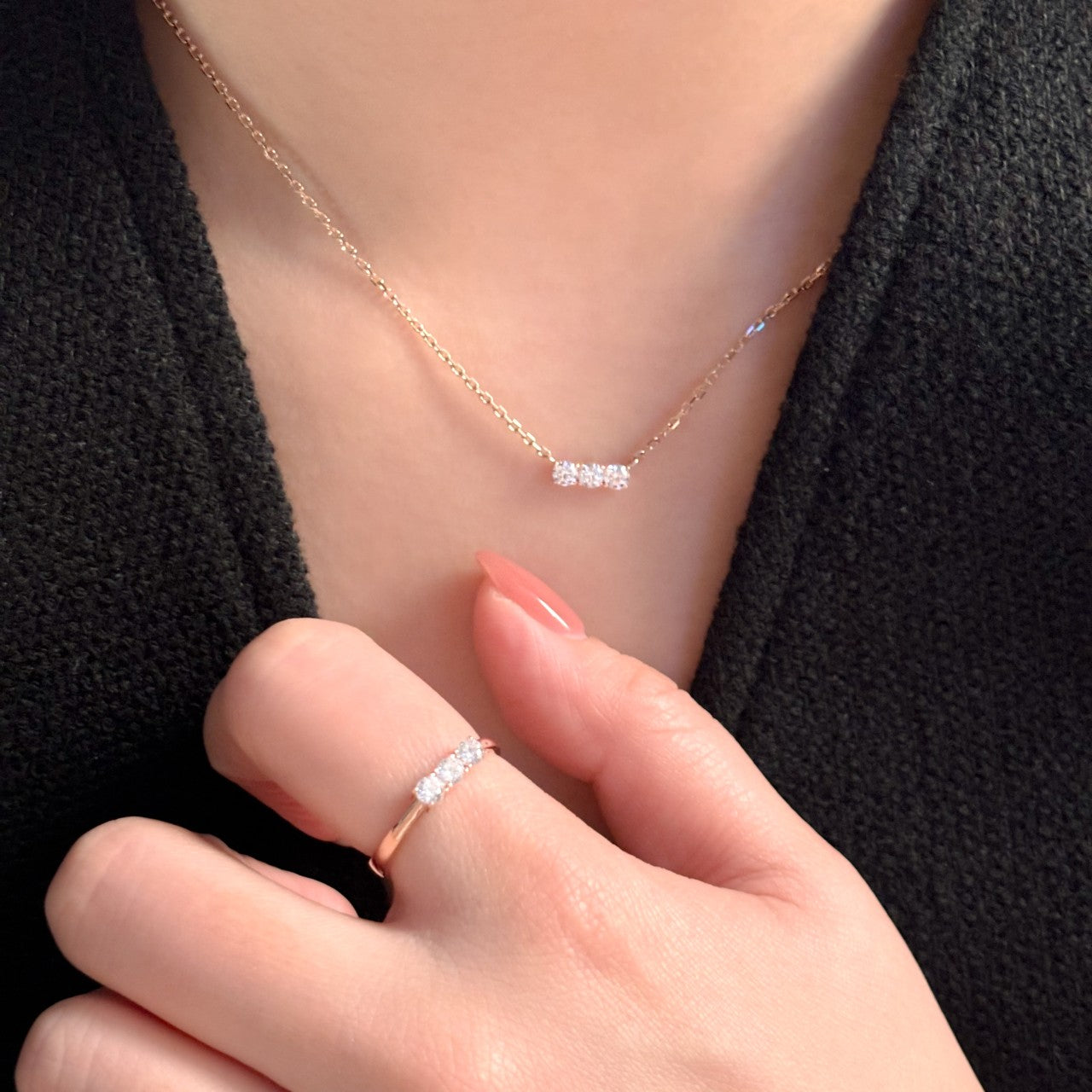 Three Stone Necklace