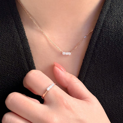 Three Stone Necklace