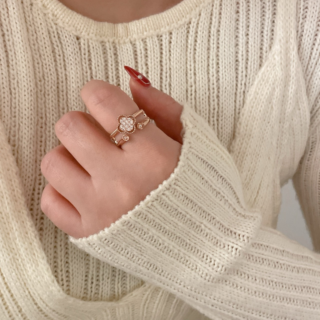 Clover Open Ring