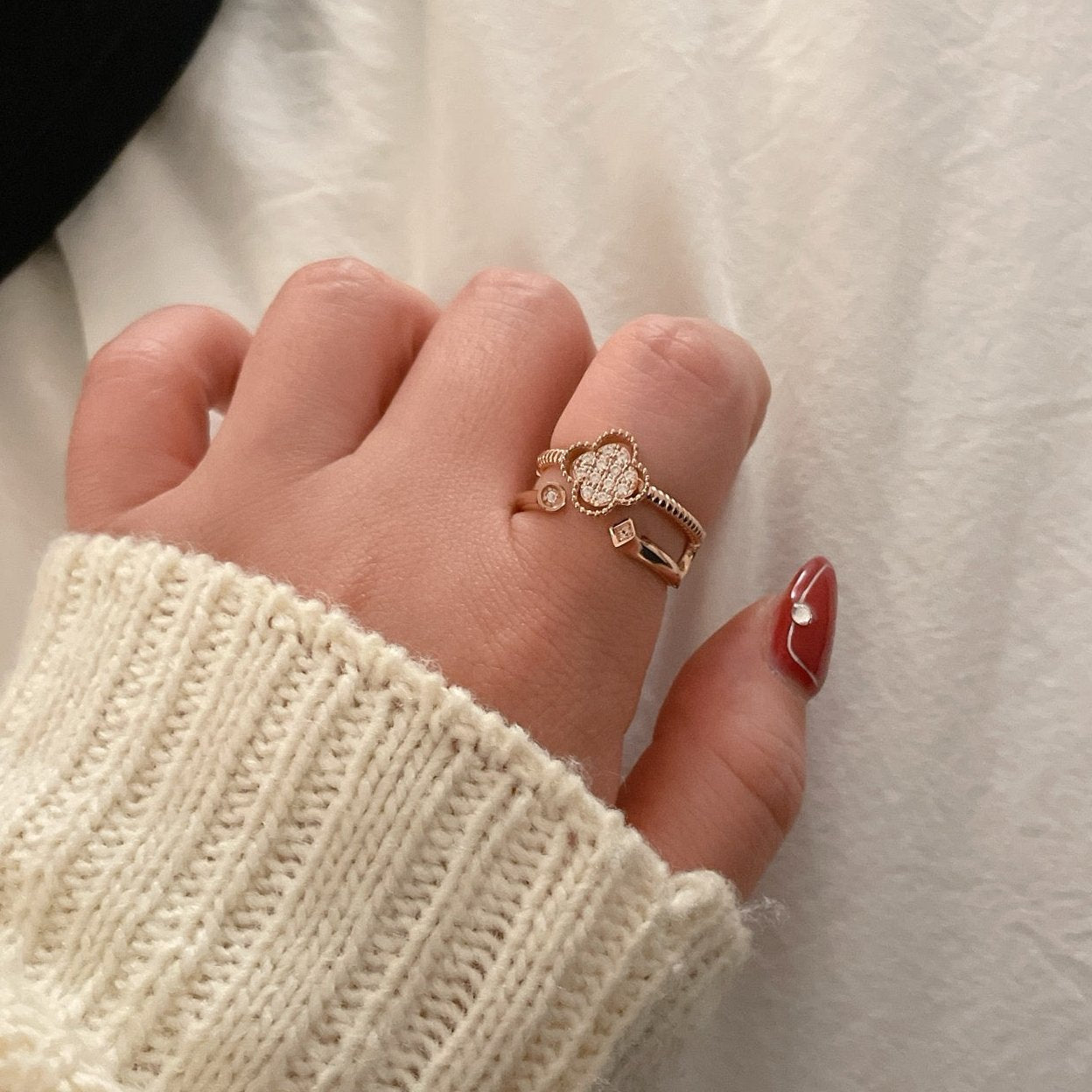 Clover Open Ring