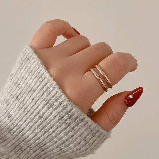 Engraved Love Ring