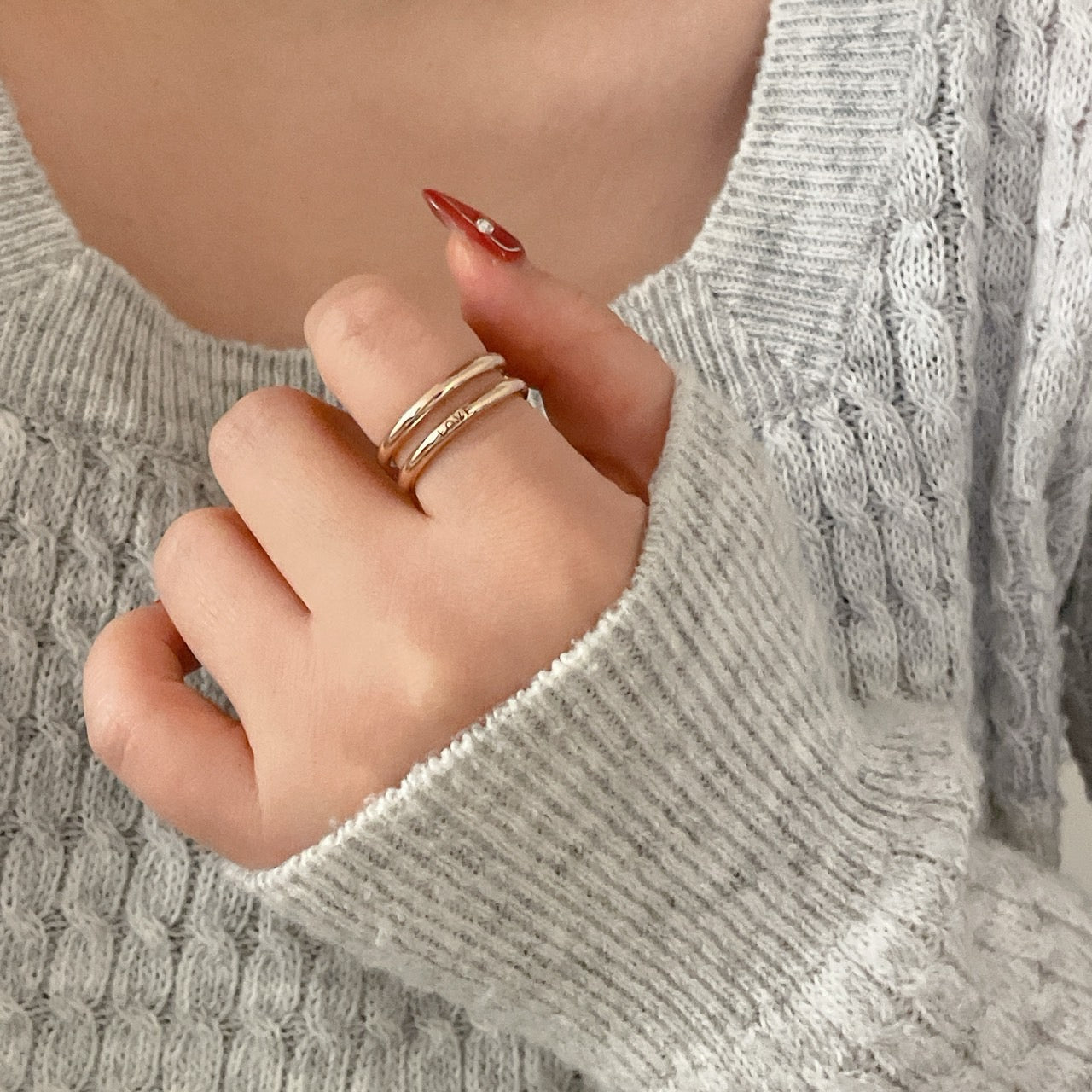 Engraved Love Ring