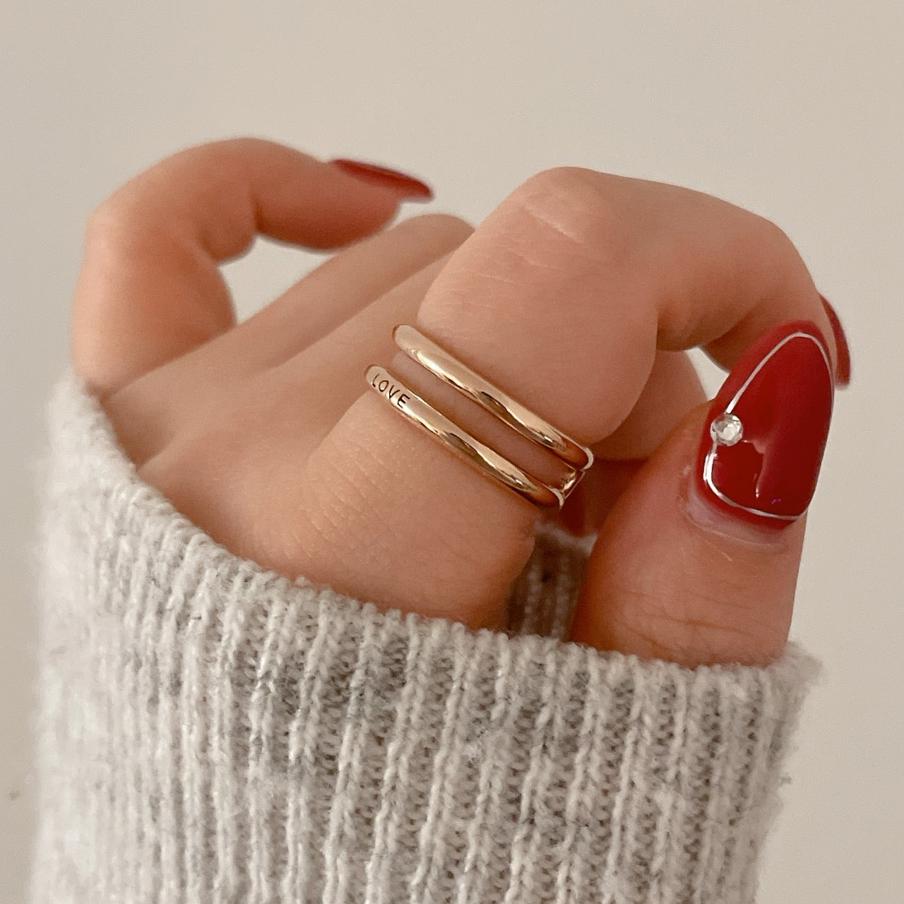 Engraved Love Ring