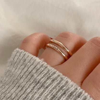 Engraved Love Ring
