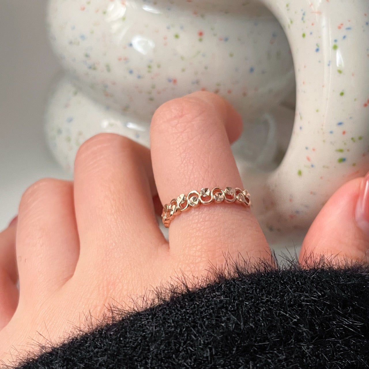 Rounded wave ring