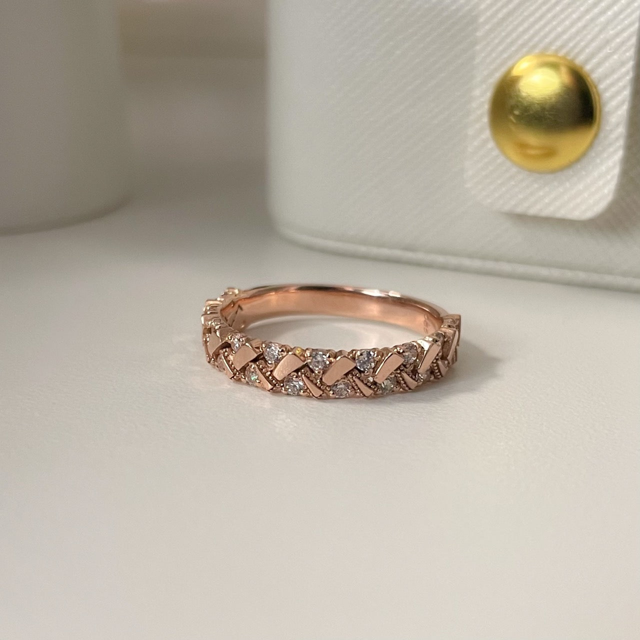 CZ Cluster Band Ring