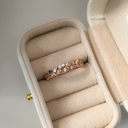CZ Cluster Band Ring