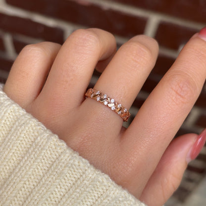 CZ Cluster Band Ring