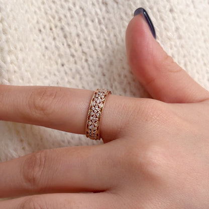 Flower Band Ring