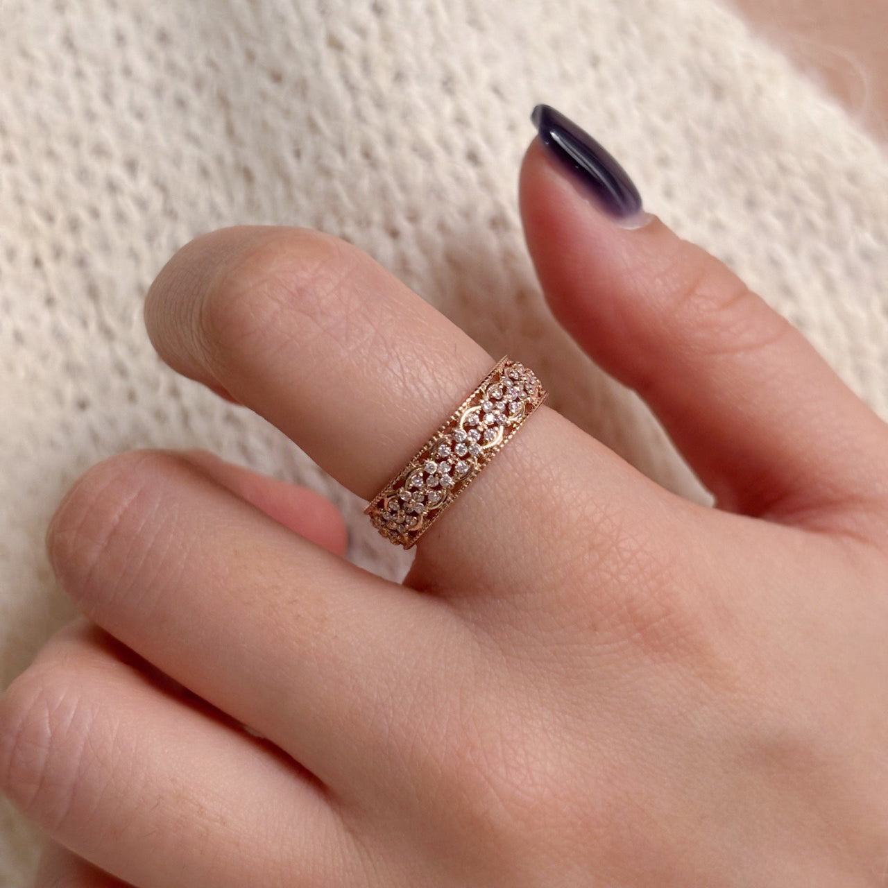 Flower Band Ring