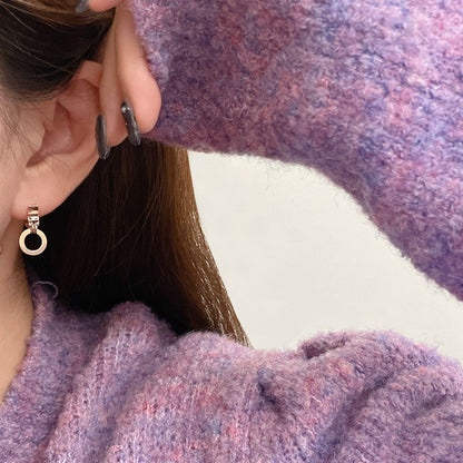 Open Circle Drop Earrings